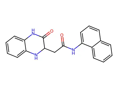 N-(naphthalen-1-yl)-2-(3-oxo-1,2,3,4-tetrahydroquinoxalin-2-yl)acetamide structure