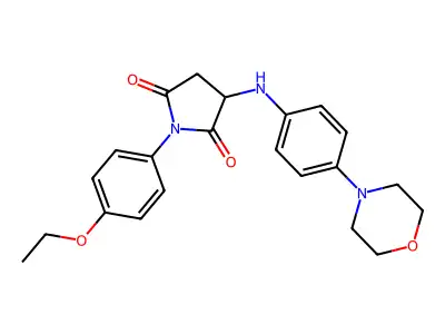 1-(4-Ethoxyphenyl)-3-{[4-(morpholin-4-yl)phenyl]amino}pyrrolidine-2,5-dione structure