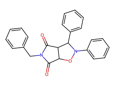 5-benzyl-2,3-diphenyldihydro-2H-pyrrolo[3,4-d]isoxazole-4,6(5H,6aH)-dione structure