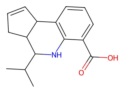 4-Isopropyl-3a,4,5,9b-tetrahydro-3H-cyclopenta[c]quinoline-6-carboxylic acid structure