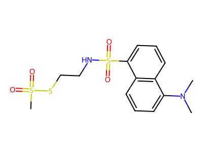 5-(dimethylamino)-N-(2-methylsulfanylsulfonylethyl)naphthalene-1-sulfonamide structure