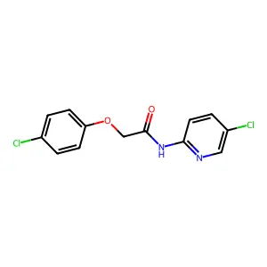 2-(4-chlorophenoxy)-N-(5-chloropyridin-2-yl)acetamide structure