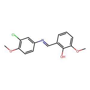 2-{(E)-[(3-chloro-4-methoxyphenyl)imino]methyl}-6-methoxyphenol structure