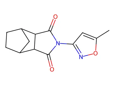 2-(5-methyl-1,2-oxazol-3-yl)hexahydro-1H-4,7-methanoisoindole-1,3(2H)-dione structure