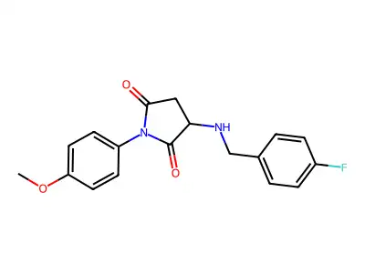 3-[(4-Fluorobenzyl)amino]-1-(4-methoxyphenyl)pyrrolidine-2,5-dione structure
