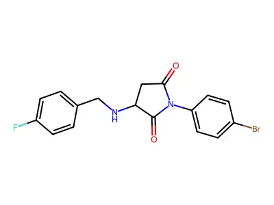 1-(4-Bromophenyl)-3-[(4-fluorobenzyl)amino]pyrrolidine-2,5-dione structure