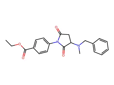 Ethyl 4-{3-[benzyl(methyl)amino]-2,5-dioxopyrrolidin-1-yl}benzoate structure