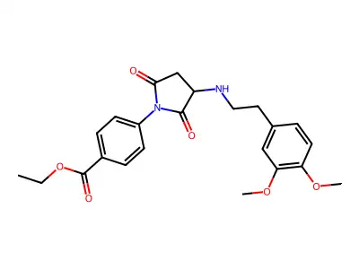Ethyl 4-[3-[2-(3,4-dimethoxyphenyl)ethylamino]-2,5-dioxopyrrolidin-1-yl]benzoate structure