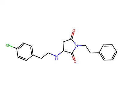 3-{[2-(4-Chlorophenyl)ethyl]amino}-1-(2-phenylethyl)pyrrolidine-2,5-dione structure