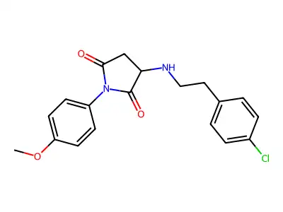 3-{[2-(4-Chlorophenyl)ethyl]amino}-1-(4-methoxyphenyl)pyrrolidine-2,5-dione structure