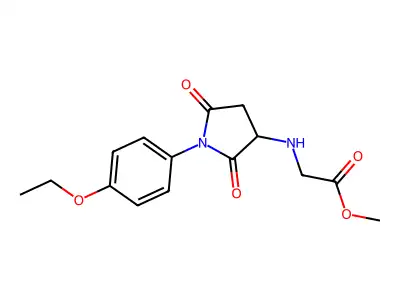 Methyl 2-[[1-(4-ethoxyphenyl)-2,5-dioxopyrrolidin-3-yl]amino]acetate structure