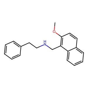 N-[(2-methoxynaphthalen-1-yl)methyl]-2-phenylethanamine structure