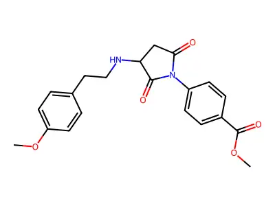 Methyl 4-[3-[2-(4-methoxyphenyl)ethylamino]-2,5-dioxopyrrolidin-1-yl]benzoate structure