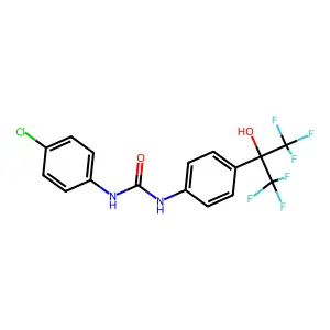 1-(4-Chlorophenyl)-3-[4-(1,1,1,3,3,3-hexafluoro-2-hydroxypropan-2-yl)phenyl]urea structure