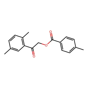 2-(2,5-Dimethylphenyl)-2-oxoethyl 4-methylbenzoate structure