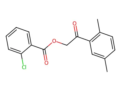 2-(2,5-Dimethylphenyl)-2-oxoethyl 2-chlorobenzoate structure