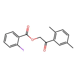 2-(2,5-Dimethylphenyl)-2-oxoethyl 2-iodobenzoate structure