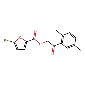 2-(2,5-Dimethylphenyl)-2-oxoethyl 5-bromofuran-2-carboxylate structure