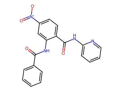 2-benzamido-4-nitro-N-pyridin-2-ylbenzamide structure