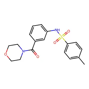 4-methyl-N-(3-(morpholine-4-carbonyl)phenyl)benzenesulfonamide structure