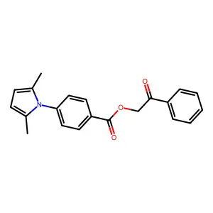 Phenacyl 4-(2,5-dimethylpyrrol-1-yl)benzoate structure