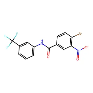 4-bromo-3-nitro-N-[3-(trifluoromethyl)phenyl]benzamide structure