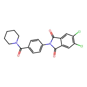 5,6-Dichloro-2-[4-(piperidine-1-carbonyl)phenyl]isoindole-1,3-dione structure