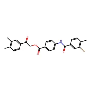 2-(3,4-Dimethylphenyl)-2-oxoethyl 4-[(3-bromo-4-methylbenzoyl)amino]benzoate structure