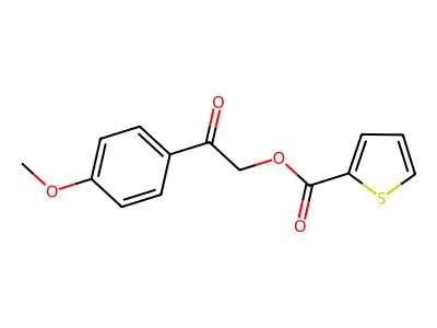 2-(4-Methoxyphenyl)-2-oxoethyl thiophene-2-carboxylate structure
