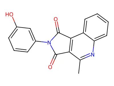 2-(3-Hydroxyphenyl)-4-methylpyrrolo[3,4-c]quinoline-1,3-dione structure