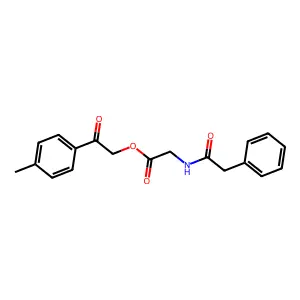 2-(4-methylphenyl)-2-oxoethyl N-(phenylacetyl)glycinate structure