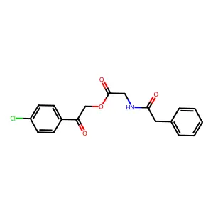 2-(4-chlorophenyl)-2-oxoethyl N-(phenylacetyl)glycinate structure