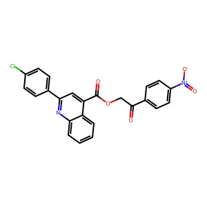 2-(4-Nitrophenyl)-2-oxoethyl 2-(4-chlorophenyl)quinoline-4-carboxylate structure