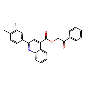 2-Oxo-2-phenylethyl 2-(3,4-dimethylphenyl)-4-quinolinecarboxylate structure