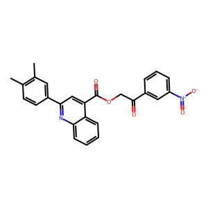 2-(3-Nitrophenyl)-2-oxoethyl 2-(3,4-dimethylphenyl)-4-quinolinecarboxylate structure