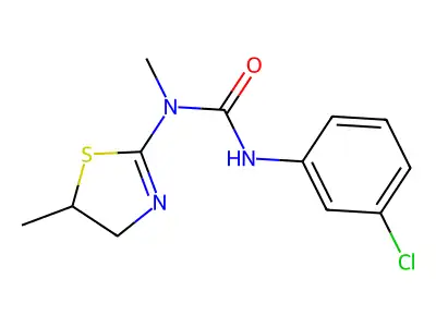 3-(3-Chlorophenyl)-1-methyl-1-(5-methyl-4,5-dihydro-1,3-thiazol-2-yl)urea structure