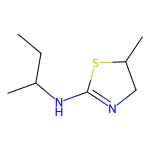 N-(butan-2-yl)-5-methyl-4,5-dihydro-1,3-thiazol-2-amine structure