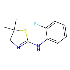 N-(2-Fluorophenyl)-5,5-dimethyl-4,5-dihydrothiazol-2-amine structure