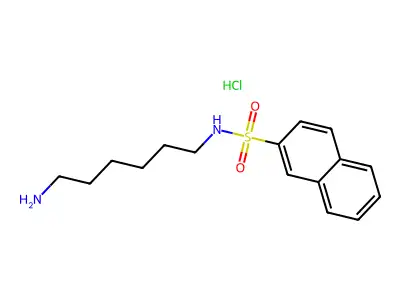 6-(Naphthalen-2-ylsulfonylamino)hexylazanium;chloride structure