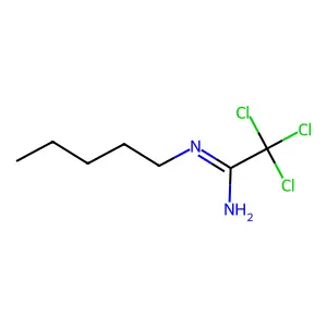 2,2,2-trichloro-N-pentylacetimidamide structure
