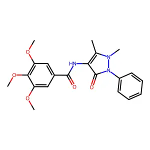 N-(1,5-dimethyl-3-oxo-2-phenyl-2,3-dihydro-1H-pyrazol-4-yl)-3,4,5-trimethoxybenzamide structure