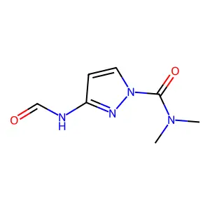 3-formamido-N,N-dimethylpyrazole-1-carboxamide structure