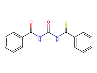 N-(benzenecarbonothioylcarbamoyl)benzamide structure