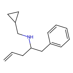 N-(cyclopropylmethyl)-1-phenylpent-4-en-2-amine structure