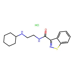 N-(2-(Cyclohexylamino)ethyl)-1,2-benzisothiazole-3-carboxamide monohydrochloride structure