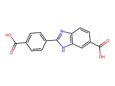2-(4-carboxyphenyl)-1H-Benzimidazole-6-carboxylic acid structure