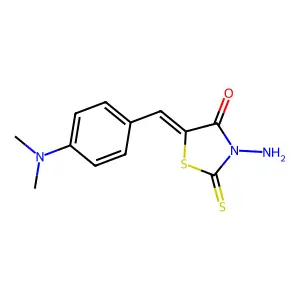 3-amino-5-[[4-(dimethylamino)phenyl]methylidene]-2-sulfanylidene-1,3-thiazolidin-4-one structure