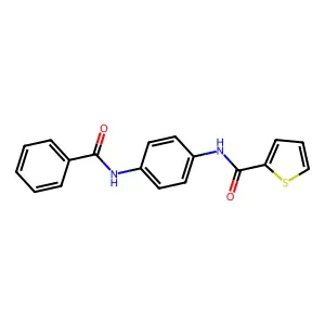 N-(4-benzamidophenyl)thiophene-2-carboxamide structure