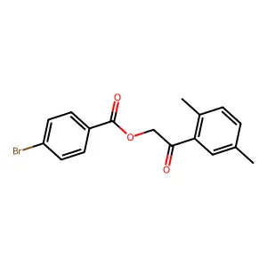 2-(2,5-Dimethylphenyl)-2-oxoethyl 4-bromobenzoate structure