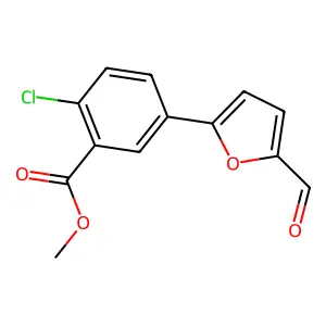 Methyl 2-chloro-5-(5-formylfuran-2-yl)benzoate structure